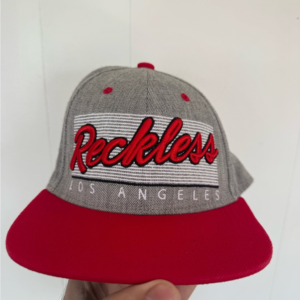 Reckless Los Angeles Gray and Red Cap